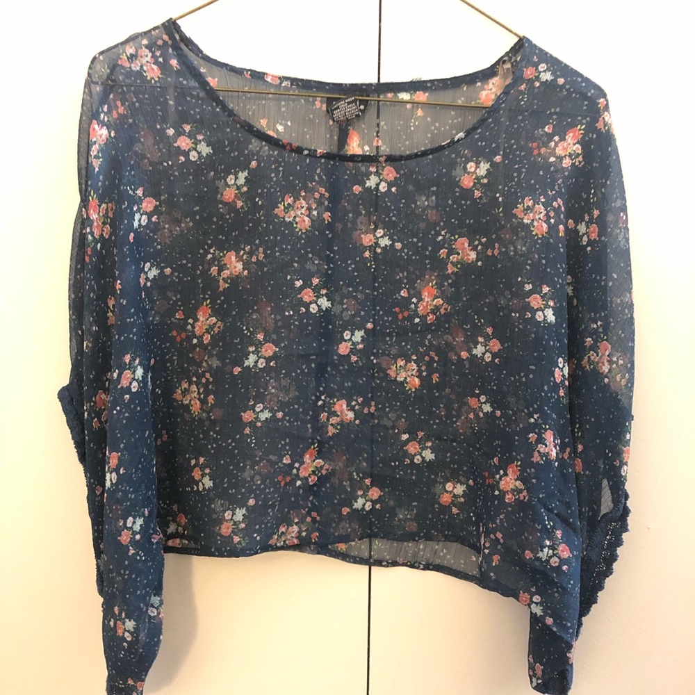 Sheer floral top